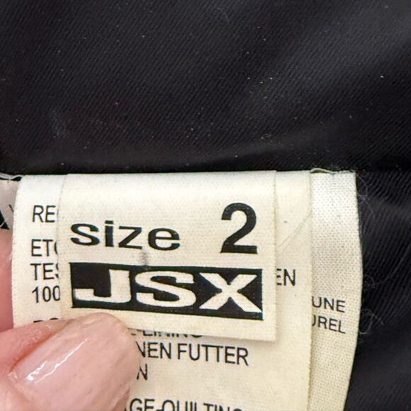 JSX Jet Set Extreme Woman’s Black Down Puffer Moto Black Vest. Size Small (2). - Picture 6 of 9